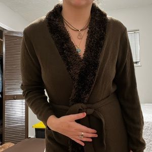 Gorgeous vintage brown robe